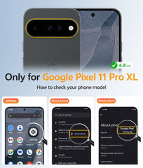 Google Pixel 11 Pro XL Clear Case: Magnetic Charging Shockproof Magsafe Support