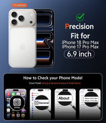iPhone 18 Pro Max Clear Case: Magnetic Charging Shockproof Magsafe Support