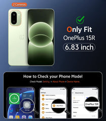 OnePlus 15R Clear Case: Magnetic Charging Shockproof Magsafe Support (Copy)