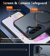 FNTCASE for Samsung Galaxy A36 6.6 Inch Phone Case: Magnetic Translucent Matte Shockproof Slim Phone Cover - Military Grade Drop Proof Hard Back Anti-Fingerprint Protective Case