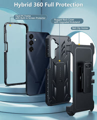 FNTCASE For Samsung Galaxy A16 5G 6.7 inch Phone Case: Rugged Protective Phone Case with Belt Clip Holster and Kickstand