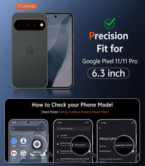Google Pixel 11/ 11 Pro Case, FNTCASE Translucent Matte Magnetic Shockproof Cover, Military Drop-Tested Anti-Fingerprint Hard Back