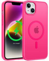 FNTCASE for iPhone 15 Plus 14 Plus Phone Case: Magnetic Charging Shockproof Magsafe Support - Frosted Oil Spray Touch