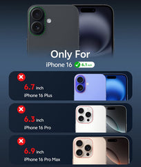 FNTCASE for iPhone 16 Case with Ring Holder Magnetic Kickstand Military Grade Shockproof Protective Rugged Cell Phone Cover