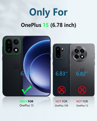 FNTCASE For OnePlus 15 Phone Case: Military Grade Shockproof with Built-in Screen Protector and Kickstand