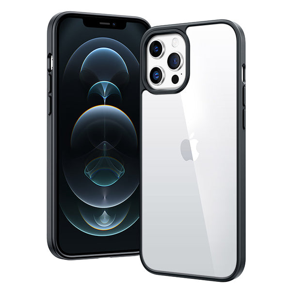 FNTCASE for iPhone 12 Pro Max 6.7 Inch Case: Matte Clear Military