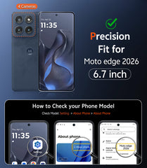 Motorola Edge 2026 Clear Phone Case: Magnetic Charging Shockproof Magsafe Support