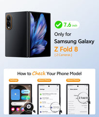 Samsung Galaxy Z Fold 8 Case Full Hinge Protection MagSafe Heavy Duty Rugged Shockproof Anti-Scratch Protective Clear Phone Cover
