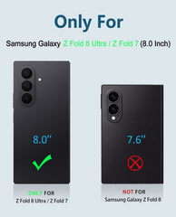 Samsung Z Fold 8 Ultra/Z Fold 7 Phone Case: Military Grade Shockproof with Built-in Screen Protector and Kickstand