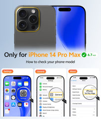 FNTCASE for iPhone 14 Pro Max Case: Strong Magnetic Translucent Matte Slim Shockproof Protective Drop Full Protection Phone Cover