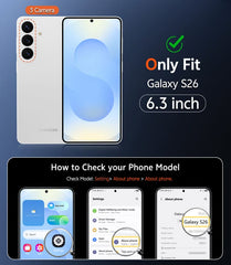 Samsung Galaxy S26 Clear Magnetic Case - Anti-Yellowing, Magsafe Compatible, Rugged Shockproof Protective Bumper