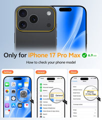 FNTCASE for iPhone 17 Pro Max Case: Strong Magnetic Translucent Matte Slim Shockproof Protective Drop Full Protection Phone Cover