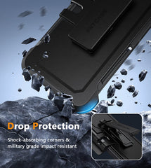 FNTCASE for Samsung Galaxy A35 5G Case: Dual Layer Military Grade Drop Protection Phone Cover with Belt-Clip Holster | Rugged Durable Heavy Duty Shockproof Protective Bumper Tough