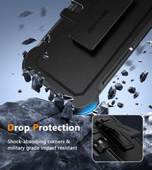 FNTCASE for Samsung Galaxy A16 5G Case: Dual Layer Military Grade Drop Protection Phone Cover with Belt-Clip Holster | Rugged Durable Heavy Duty Shockproof Protective Bumper Tough