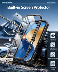 FNTCASE for iPhone 17 Pro Case: Military Grade Rugged Cell Phone Cover with Kickstand and Belt Clip Holster