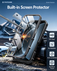 iPhone 18 Pro Max Case: Military Grade Rugged Cell Phone Cover with Kickstand and Belt Clip Holster