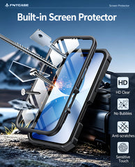 FNTCASE For iPhone 17 Phone Case: Military Grade Shockproof with Built-in Screen Protector and Kickstand
