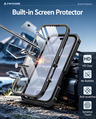 iPhone 18 Pro Max 6.9 inch Phone Case: Military Grade Shockproof with Built-in Screen Protector and Kickstand