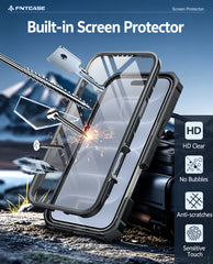 iPhone 18 Pro 6.3 inch Phone Case: Military Grade Shockproof with Built-in Screen Protector and Kickstand