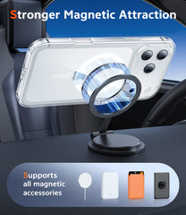 FNTCASE for iPhone 17 Pro Max 6.9 inch Clear Case: Wireless Charging Anti Yellowing Shockproof Phone Case