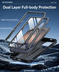 Samsung Galaxy S26 Ultra Case with Built-in Screen Protector and Kickstand – Military Rugged, 2 Front Frames, Drop Proof Protective Cover