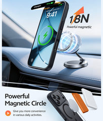 FNTCASE for iPhone 17 Pro Case: Strong Magnetic Translucent Matte Slim Shockproof Protective Drop Full Protection Phone Cover