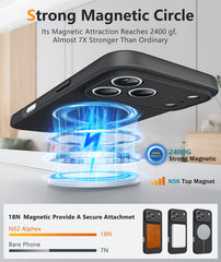 iPhone 17 Pro Max Phone Case: Magsafe Integrated Silicone Phone Cases with Military Grade Shockproof Protective Cover