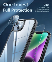 iPhone 13 iPhone 14 Clear Magnetic Case Military Grade Protection