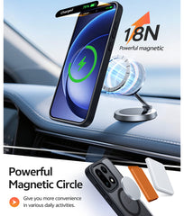 FNTCASE for OnePlus 15 Phone Case: Magnetic Translucent Matte Shockproof Slim Phone Cover - Military Grade Drop Proof Hard Back Anti-Fingerprint Protective Case