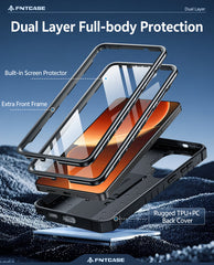 Samsung Galaxy S26 Ultra Case with Built-in Screen Protector and Kickstand – Military Rugged, 2 Front Frames, Drop Proof Protective Cover