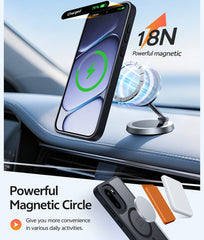 FNTCASE for OnePlus 15R Phone Case: Magnetic Translucent Matte Shockproof Slim Phone Cover - Military Grade Drop Proof Hard Back Anti-Fingerprint Protective Case