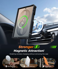 Samsung Galaxy Z Fold 8 with Hinge Protection Magnetic Rugged Case Featuring Ring Kickstand Military Grade Protection