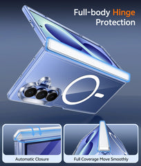 Samsung Z Fold 8 Ultra/Z Fold 7 Magnetic Case: Clear Military Grade Drop Protection Anti Yellowing Cell Phone Cover