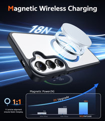 Samsung Galaxy S26 Plus Clear Magnetic Case - Anti-Yellowing, Magsafe Compatible, Rugged Shockproof Protective Bumper