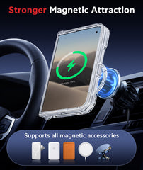 iPhone Duo 2026 Clear Case: Magnetic Charging Shockproof Magsafe Support