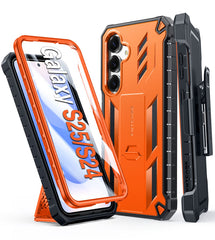 FNTCASE For Samsung Galaxy S25/ S24 5G 6.2 inch Phone Case: Rugged Protective Phone Case with Belt Clip Holster and Kickstand