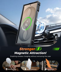 Samsung Galaxy Z Fold 8 Ultra/Z Fold 7 Magnetic Rugged Case Featuring Ring Kickstand Military Grade Protection