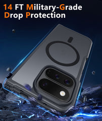 Google Pixel 11 Pro Fold Phone Case: Magnetic Charging Shockproof Magsafe Support - Frosted Oil Spray Touch
