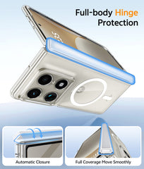 Motorola Razr Fold Magnetic Case: Clear Military Grade Drop Protection Anti Yellowing Cell Phone Cover