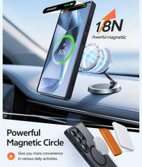 Samsung Galaxy S24 Ultra Phone Case: Magnetic Translucent Matte Shockproof Slim Phone Cover - Military Grade Drop Proof Hard Back Anti-Fingerprint Protective Case