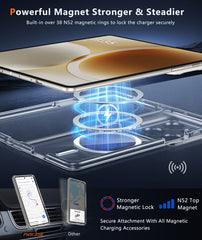 Motorola Razr Fold Magnetic Case: Clear Military Grade Drop Protection Anti Yellowing Cell Phone Cover