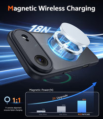 FNTCASE for iPhone Air Case: Strong Magnetic Translucent Matte Slim Shockproof Protective Drop Full Protection Phone Cover