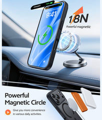 FNTCASE for iPhone 17 Pro Max Case: Strong Magnetic Translucent Matte Slim Shockproof Protective Drop Full Protection Phone Cover