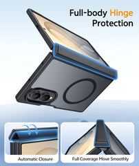 Samsung Galaxy Z Fold 8 with Hinge Protection Translucent MagSafe Matte Case Military Grade Shockproof Protective Phone Cover