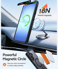 Samsung Galaxy A27 Phone Case: Magnetic Translucent Matte Shockproof Slim Phone Cover - Military Grade Drop Proof Hard Back Anti-Fingerprint Protective Case
