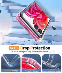 FNTCASE for Motorola Razr Plus 2024/ Moto Razr 50 Ultra Phone Case: Clear Slim Anti Yellowing Shockproof Protective