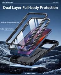 FNTCASE Schutzhülle für Moto G Stylus 5G 2025 (6,7 Zoll): stoßfest nach Militärstandard, mit integriertem Displayschutz und Ständer