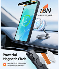FNTCASE for Samsung Galaxy S25 FE Case: Strong Magnetic Translucent Matte Slim Shockproof Protective Drop Protection Phone Cover