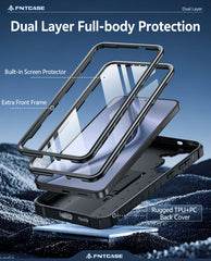 Samsung Galaxy S26 Plus Case with Built-in Screen Protector and Kickstand – Military Rugged, 2 Front Frames, Drop Proof Protective Cover