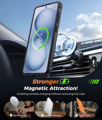 Samsung S26 Magnetic Rugged Case Featuring Ring Kickstand Military Grade Protection